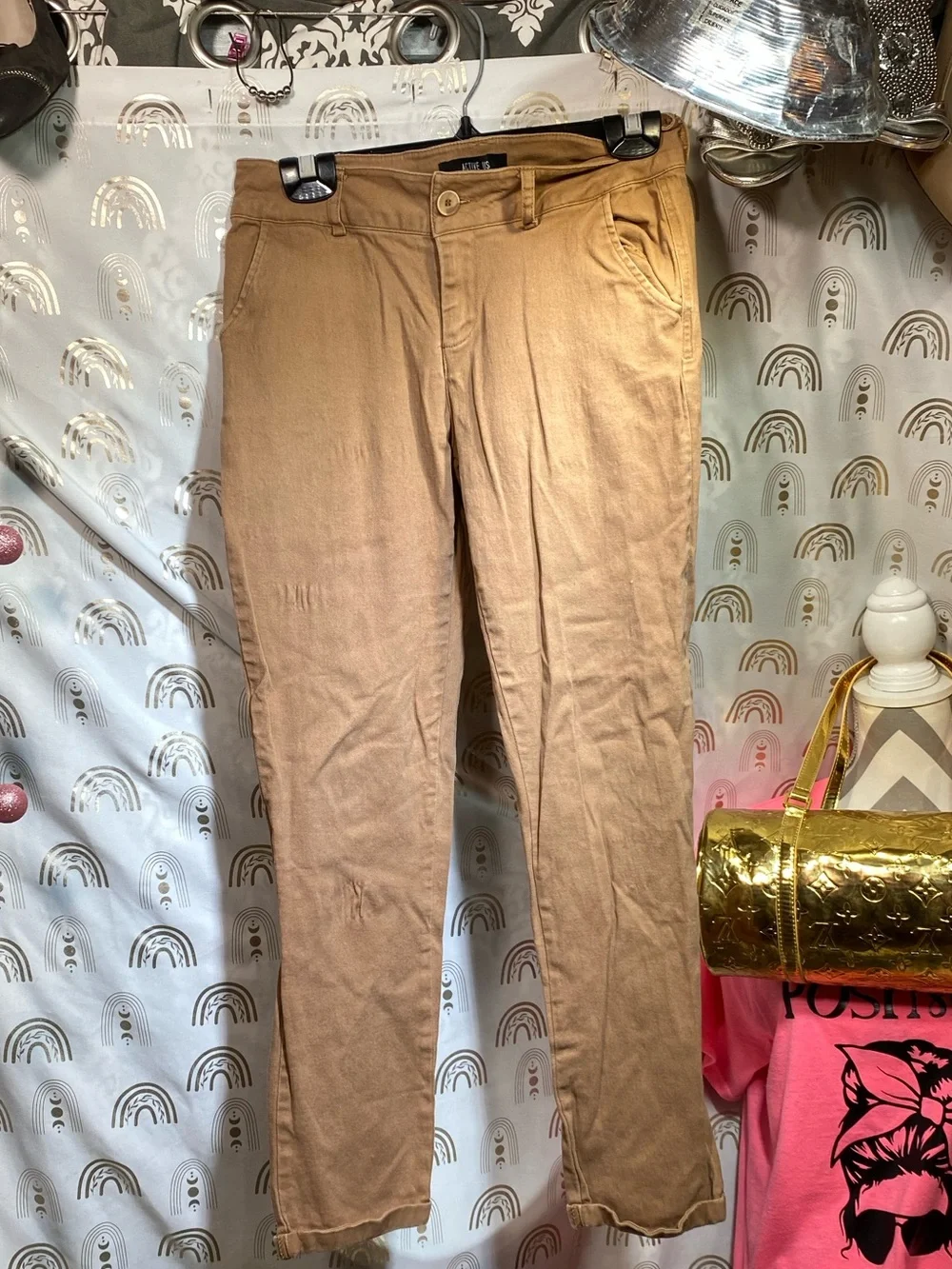 Active USA women’s  Khaki Chino Pants - Tan